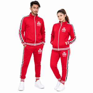 Men's Blue <b>Polyester</b> <b>Tracksuit</b> Full Zipper Sporty Design Breathable Regular Fit Autumn Wear With Side Pockets - Product Image 2