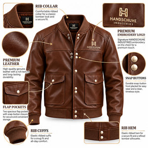 Chaqueta bomber de diseño clásico y alta calidad para hombre, con logotipo personalizado, talla grande, para uso diario. - Product Image 5