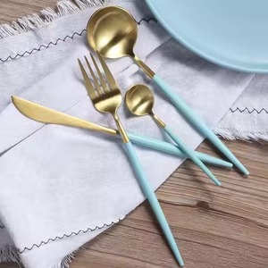Contemporary Kitchen <b>Table</b> Metal Cutlery Set <b>Spoon</b> Fork Serving Combo Perfect for Dining and Hosting - Product Image 3