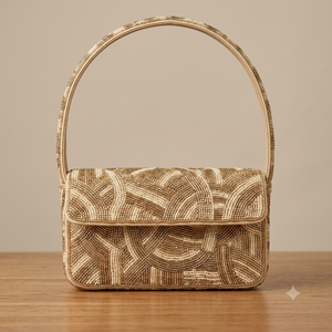 Premium Quality Canvas <b>Storage</b> Bag <b>Seed</b> Beaded Handbag Evening Clutch Purse Women Shoulder Bag Jewelry Contemporary Fashion - Product Image 1