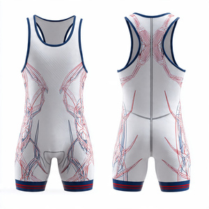 Professional Weightlifting Wrestling <b>Singlet</b> <b>Men's</b> Workout Fitness Wear Wrestling <b>Singlets</b> Customized Sublimation Wrestling Tops - Product Image 1