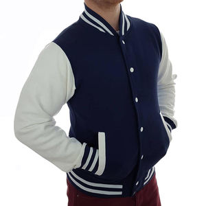Chaqueta de béisbol de cuero personalizada de alta calidad para hombre con mangas de cuero, parche bordado frontal, chaquetas universitarias al por mayor, chaqueta de invierno - Product Image 2