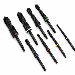 Juego de 8 Brocas Dentales con Recubrimiento Negro, Kit de Brocas para Implantes de Acero Inoxidable con Código de Color, Juego de Fresas Quirúrgicas para Uso en Clínicas Dentales - Product Image 4