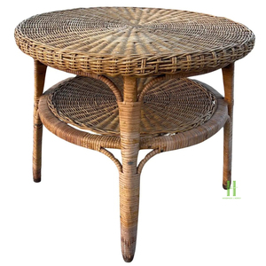 Mesa de Comedor Redonda de Mimbre Natural Hecha a Mano, Ecológica, para Hogar, Restaurante, Hotel, Proveedor de Muebles, OEM - Product Image 6