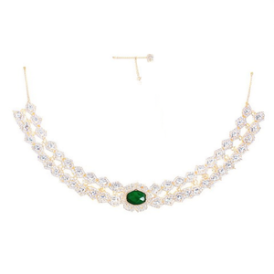 Conjunto de Collar de Gargantilla con Piedras de Cristal de Diseño 10575545DGR - Product Image 1