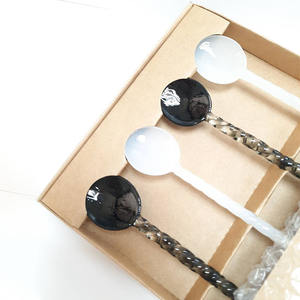 Cucharas pequeñas de un solo uso, cuchara de postre de vidrio de colores borosilicato - Product Image 5