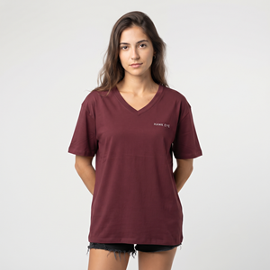 Camiseta Corta de Algodón con Cuello en V Extra Grande para Mujer, Transpirable, Informal, Holgada, Estilo Urbano, Top de Moda Femenina - Product Image 1