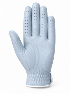 Gants de golf sportifs unisexes en cuir Cabretta respirant bleu clair de qualité supérieure, antidérapants, avec logo personnalisé, vente en gros, fabricant - Product Image 3