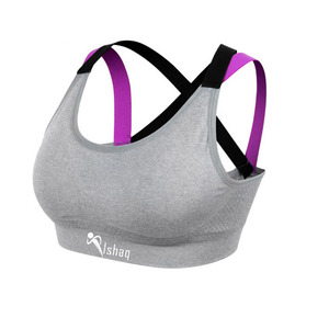 Soutien-gorge de sport noir pour femme, bretelles racerback, col rond, maintien élevé, vêtement de fitness, couleur unie, respirant, séchage rapide, sans couture - Product Image 3