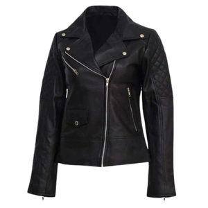 <b>Women</b> Luxury Genuine <b>Leather</b> <b>Jacket</b> Elegant Fashion Outerwear Modern Biker Style Premium Construction Custom Logo Wholesale - Product Image 1