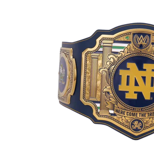 Cinturón de Campeonato Personalizable de los Fighting Irish de Notre Dame, Cinturón Deportivo Azul y Dorado de Alta Calidad, Cinturón de Título Personalizado para Coleccionistas - Product Image 3