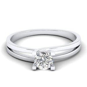 Anillos REYES de plata de ley 925 con moissanita certificada GRA para mujer, joyería original chapada en oro blanco de 14K y 18K con baño de rodio. - Product Image 1