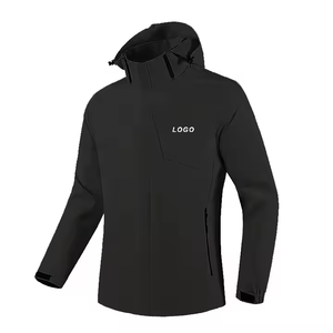Chaqueta Deportiva Reversible Impermeable para Hombre con Capucha y Cuello Alto, Recubierta de PU, Poliéster, Corte Regular, para Invierno y Actividades al Aire Libre, con Logotipo Frontal - Product Image 5