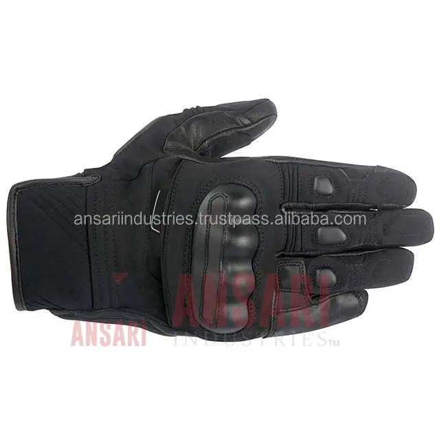 Korte Manchet Motor Handschoenen Volledige Vinger Tpu Knuckle Lederen Cordura Combo Motorsport Handschoenen Versterkte Grip Palm Patches