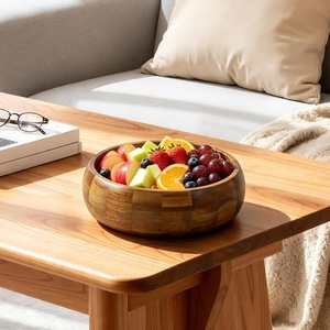 Tazón de Madera Sólida Premium, Desechable y Ecológico, para Servir en el Hogar y la Cocina, Tazón para Mezclar Ensaladas, Hecho a Mano para Restaurantes, Hoteles y Servicios de Catering - Product Image 1
