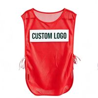Chalecos de Entrenamiento Personalizados con Malla, Sin Mangas, con Lazos Laterales, para Equipos de Fútbol, con Logotipo Personalizado