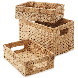 Cestas de Jacinto de Agua Duraderas de Alta Calidad, Proveedor Mayorista, Hechas a Mano, Naturales, Ecológicas, de Vietnam - Product Image 1