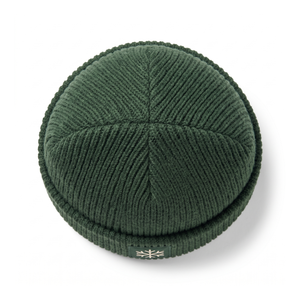 Gorro de punto acanalado premium para invierno, verde oscuro, con parche personalizado de copo de nieve, cálido, para hombres y mujeres, para esquí y snowboard al aire libre. - Product Image 3
