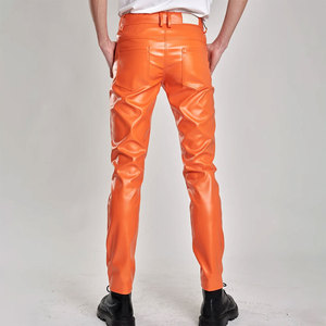 Pantalon en cuir pour homme, nouveau design 2026, tendance, avec poche latérale, prix bas, coupe droite - Product Image 4