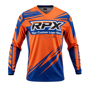 Maillot de motocross réversible, durable, léger, anti-UV, en spandex et polyester, pour tout-terrain et motocross en montagne - Product Image 2