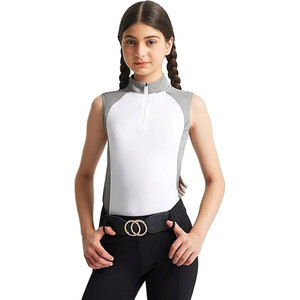 Chemise d'équitation ornée de strass pour les cavaliers actifs, extensible dans quatre directions, coupe confortable, avec coutures renforcées. - Product Image 3