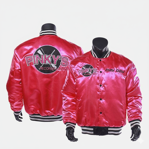 Customized Logo Design embriodry Men's Baseball Jackets High Quality satin Varsity Jackets with <b>button</b> windproof and waterproof - Product Image 1