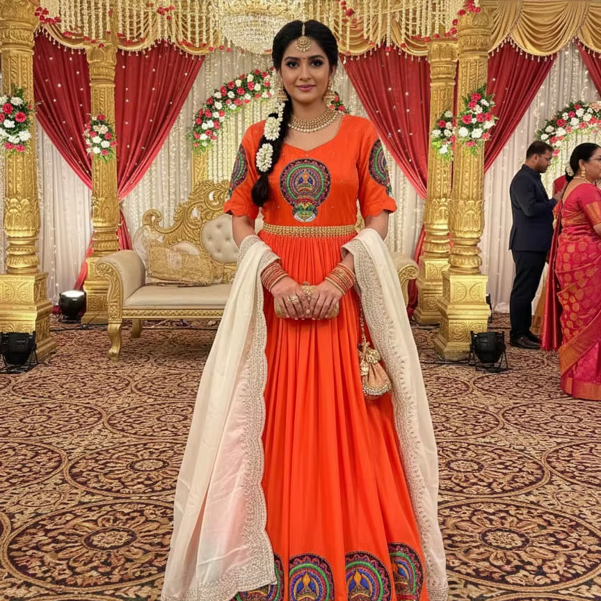 Indian Dresses for Prom - Elegant Hand Block Prints
