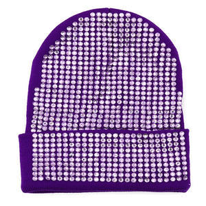 Low Moq Wholesale Rhinestone Knit Beanie for Women | Sparkly Crystal Winter Hat | Fashion Bling Beanie <b>Cap</b> Wholesale Supplie - Product Image 2