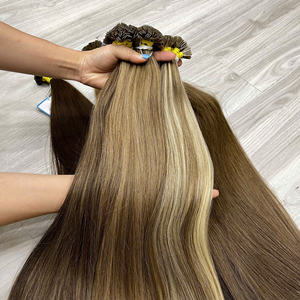 Prix usine Blonde Flat Tip Extensions de cheveux 100% cheveux humains Super soyeux sans enchevêtrement prêt à expédier - Product Image 3