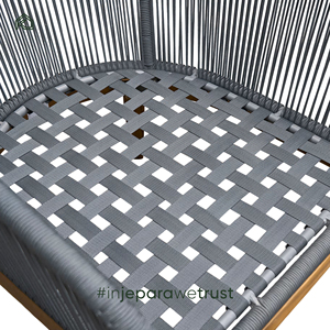 Sofá Moderno Personalizable para Exteriores, para Hoteles y Restaurantes, Impermeable, de Teca con Cuerda Tejida y Ratán, para Villas y Patios - Product Image 5