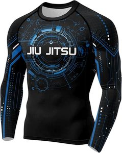 <b>Custom</b> Printed Long Sleeve Rash Guard <b>Compression</b> <b>Shirt</b> for Men with Circuit Board <b>Design</b> Full Sleeve Quick Dry - Product Image 5