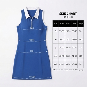 New Women's Golf Polo Dress Tennis Sleeveless Zip up Lightweight Quick Dry Moisture Wicking <b>Athletic</b> Sports Workout Dress - Product Image 4