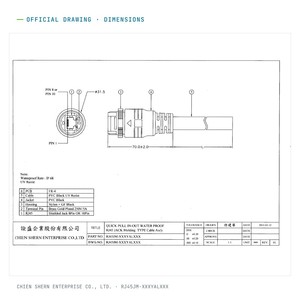 Câble réseau extérieur étanche RJ45 IP68 avec connecteur Ethernet à déconnexion rapide et surmoulage - Product Image 5