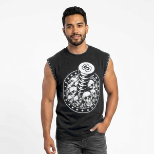 <b>Men</b> Plus Size Breathable Knitted Fitness Tank Top Custom Logo Printed Casual Style High Quality <b>Gym</b> <b>Vest</b> with Custom Color - Product Image 1