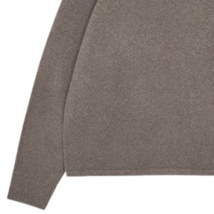 Sudadera con Capucha de Punto Bouclé Marrón, Cómoda, Suave, Informal, para Hombre y Mujer, Estilo Relajado y Moderno - Product Image 3