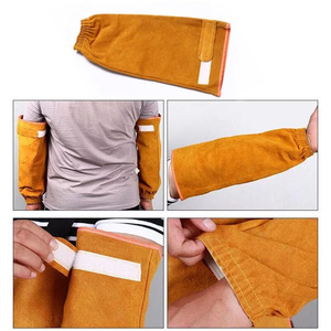 Manchons de protection pour les bras en cuir de vachette pleine fleur, résistants à l'abrasion, pour la soudure et les travaux de lutte contre l'incendie - Product Image 5