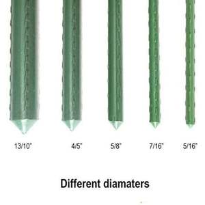 Lot de 20 tiges de soutien pour plantes en plastique vert de 5/8 pouce * 23 pouces, écologiques, durables, fournitures de jardin pour des plantes saines - Product Image 5