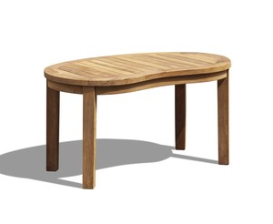 Mesa de Centro Moderna de Alta Calidad para Exteriores, de Madera de Teca Reciclada Sólida en Forma de Media Luna, Duradera y Fácil de Transportar, para Uso en Patios y Almacenes - Product Image 2