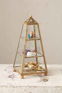 Caja organizadora de joyas de metal y vidrio de lujo para regalo de boda y decoración del hogar con acabado elegante. - Product Image 5