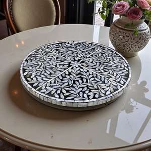 Arabic Style Premium Floral Seashell Mop Inlay <b>Vanity</b> <b>Tray</b> Handcrafted Organizer for Perfume Cosmetics Jewelry and Bathroom - Product Image 2