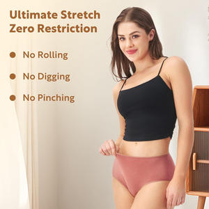 Braguitas de Algodón sin Costuras para Mujer, Cintura Media, Color Sólido, Antibacterianas, Cómodas y Transpirables, Ropa Interior para Adultos - Product Image 3