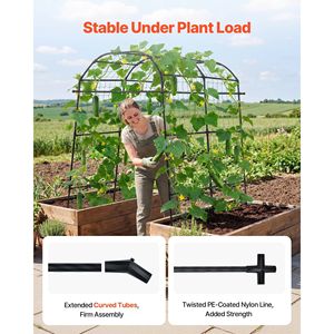Traliccio a U per cetrioli, supporto metallico ad arco per piante rampicanti, tralicci per aiuole rialzate e cancelli da esterno - Product Image 3