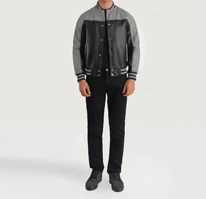 Blouson bomber varsity pour homme, élégant et confortable, style universitaire. - Product Image 1
