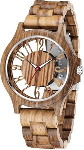 Reloj de Cuarzo de Bambú Ecológico, Diseño Art Deco, Hecho a Mano, Unisex, Estilo Antiguo, Personalizable, en Oferta - Product Image 2