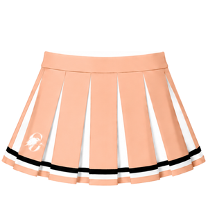 Jupe plissée de cheerleading couleur pêche pour femme, uniforme de danse, jupe de performance athlétique, vêtements de sport personnalisés - Product Image 1