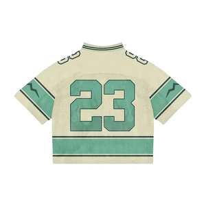 Maillot de football américain au design unique, prix abordable, personnalisable, streetwear sportif, col en V, avec impression et option OEM - Product Image 6