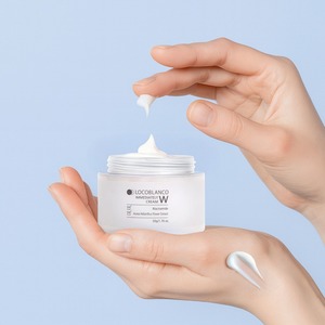 [LOCOBLANCO] Crème éclaircissante instantanée W, cosmétiques coréens, niacinamide, éclat rosé, eau d'hibiscus, crème de soin unifiante - Product Image 1