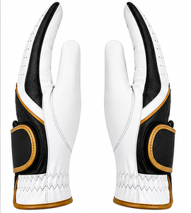 Gants de golf de luxe en cuir Cabretta respirant pour hommes et femmes, adhérence douce, antidérapants, accessoire de sport, logo, vente en gros - Product Image 2
