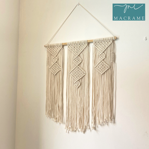 Tapiz de algodón tejido de macramé bohemio moderno hecho a mano, decoración del hogar, estilo artístico, colgante decorativo de pared - Product Image 5