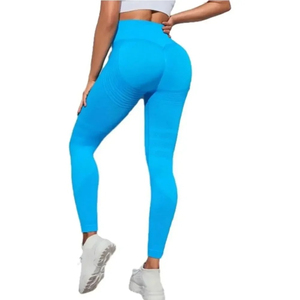 Leggings de Yoga para Mujer, Cintura Alta, Color Gris Sólido, con Efecto Push-Up, Cintura Elástica, Elásticos en Cuatro Direcciones, Sin Costuras - Product Image 4